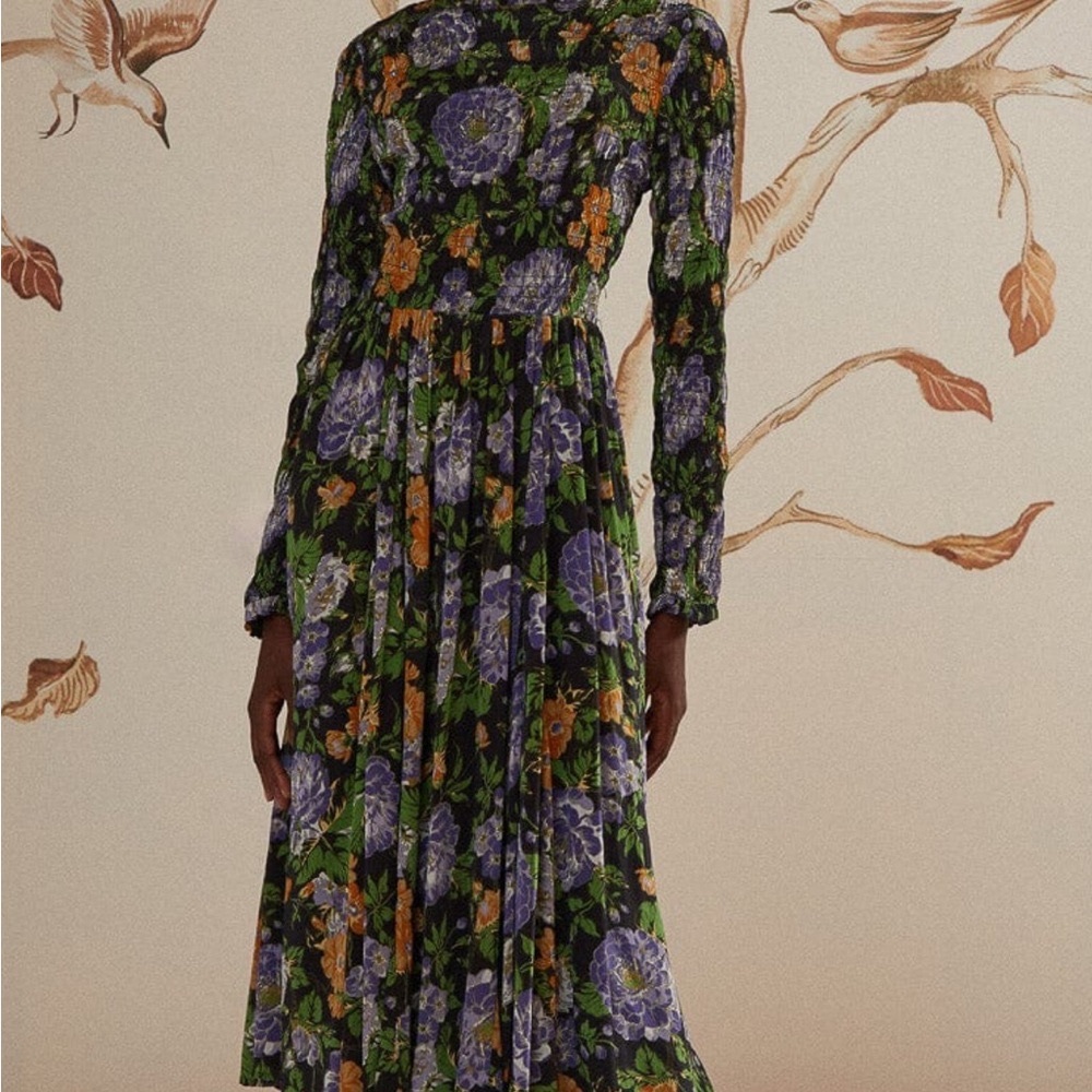 Floral Long Sleeve Dress Farm Rio
